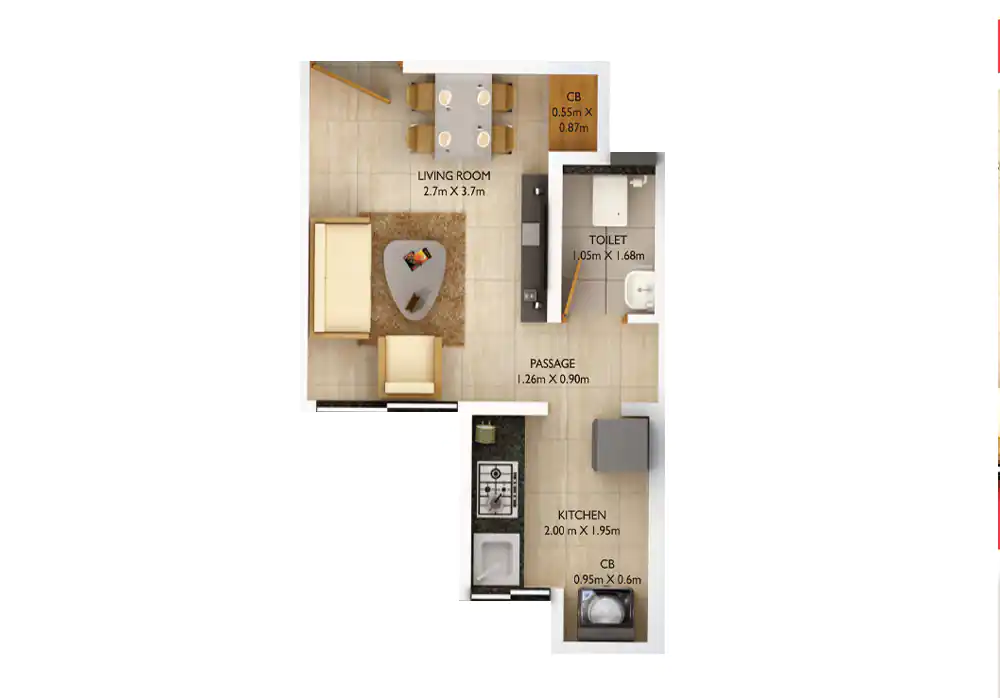 1 Room Kitchen